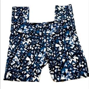 Mono B Geometric Print Blue & Black Leggings | L